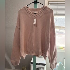 Oversized V-Neck Sweater by GAP